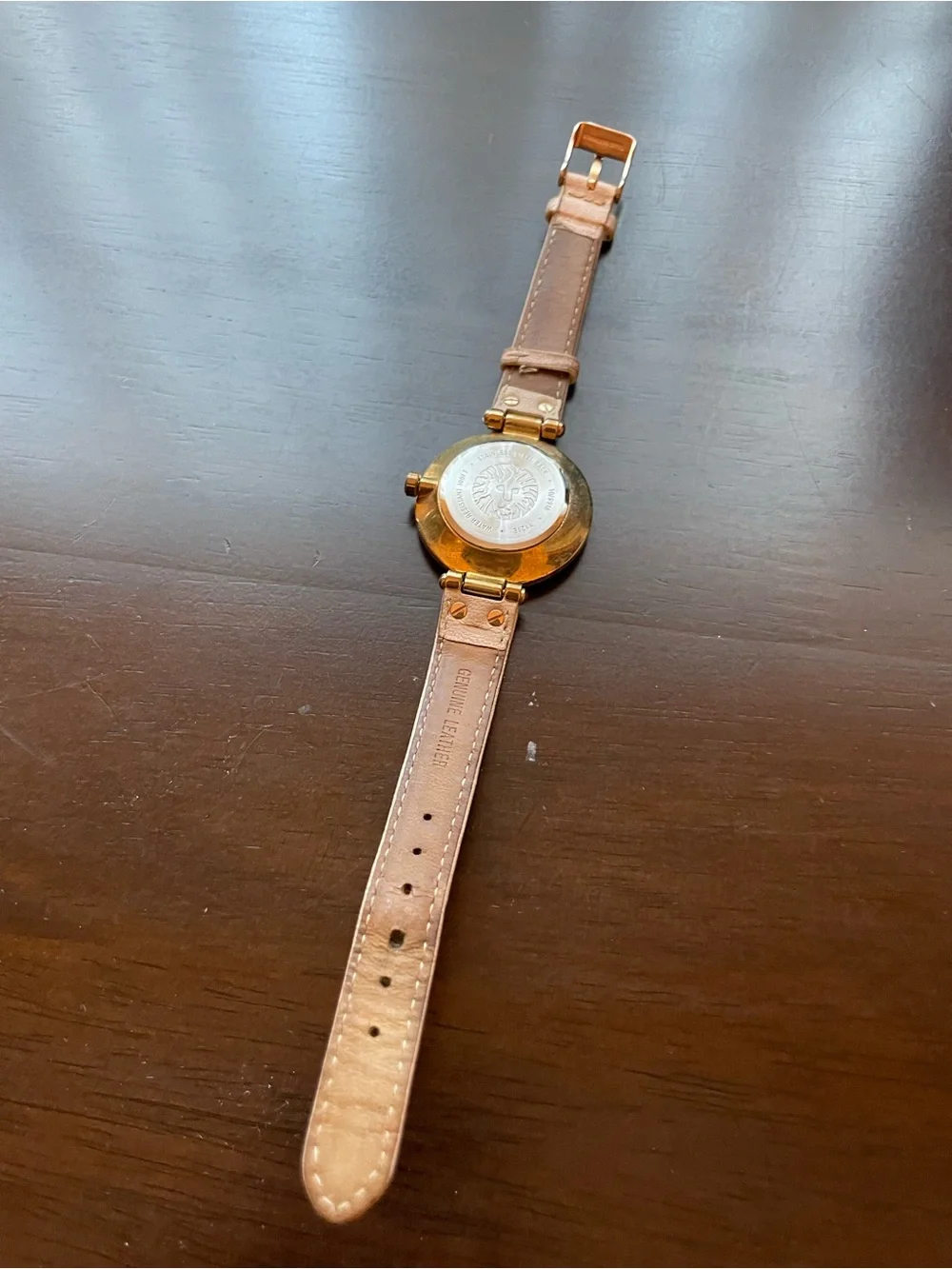 Anne Klein Rose Gold Case Pink Leather Strap Watch